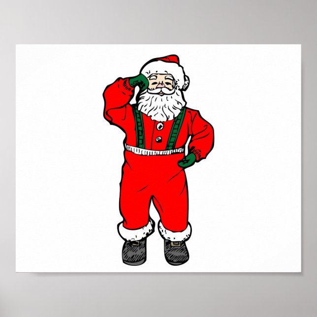 Santa Claus Cartoon Illustration Poster (Framsidan)