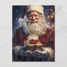 Santa Claus Christmas Card Helg Vykort