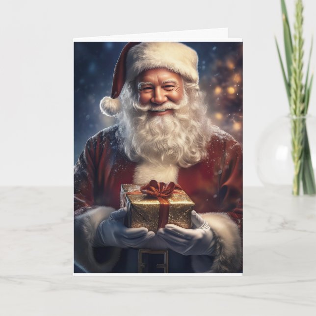 Santa Claus Christmas Card Helgkort (Framsida)