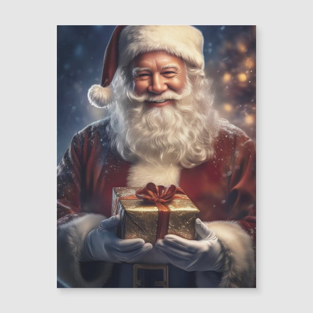 Santa Claus Christmas Card Magnet (Framsida)