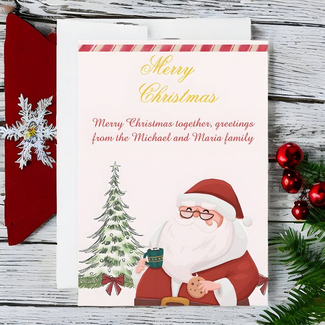 `Santa Claus Christmas Greeting Card Spara Datumet (Skapare uppladdad)