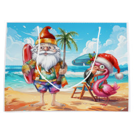 Santa Claus Christmas in July at the beach