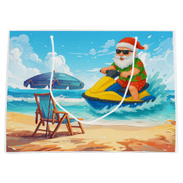 Santa Claus Christmas in July riding jet ski