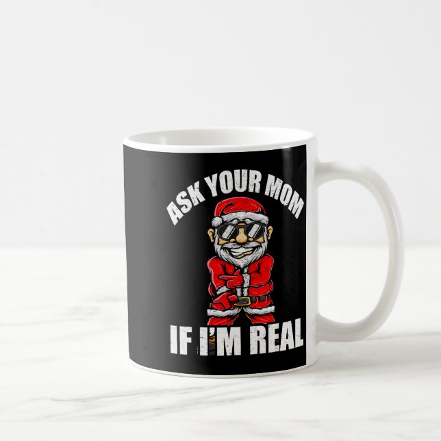 Santa Claus Christmas Naughty Shirt Adult Santa Cl Kaffemugg (Höger)