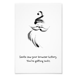 Santa Claus Christmas Quote Fototryck