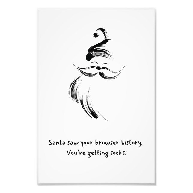 Santa Claus Christmas Quote Fototryck (Framsidan)