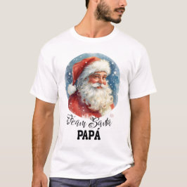 Santa Claus clásico con frase Team Santa Papá  T Shirt
