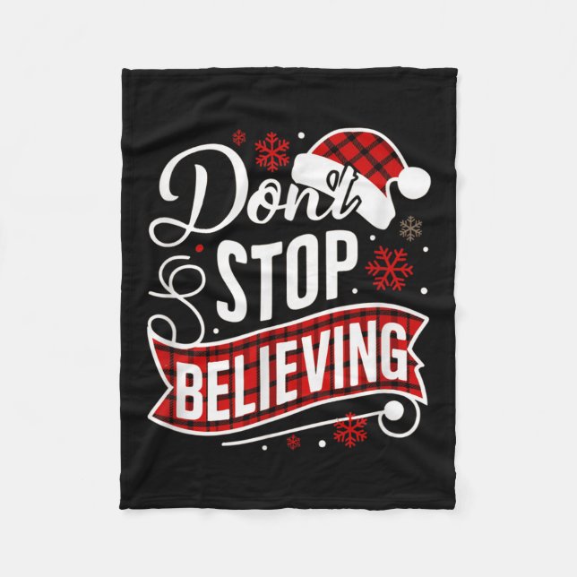 Santa Claus Don't Stop Believing Christmas Letter  Fleecefilt (Framsidan)
