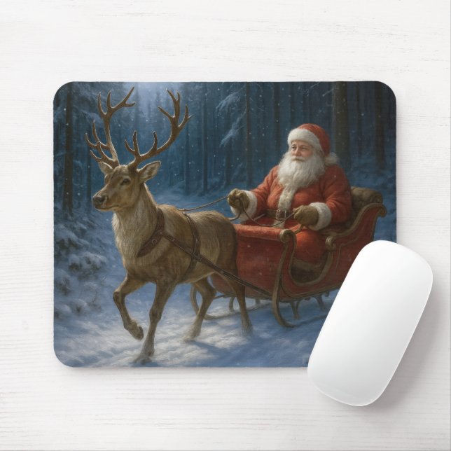 Santa Claus Driving a Sleigh Musmatta (Med mus)