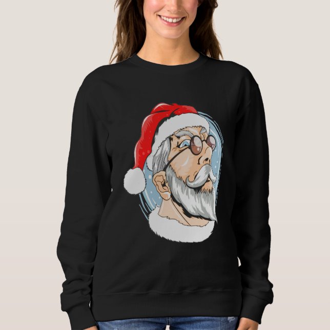 Santa Claus face Christmas costumes for celebrants T Shirt (Framsida)