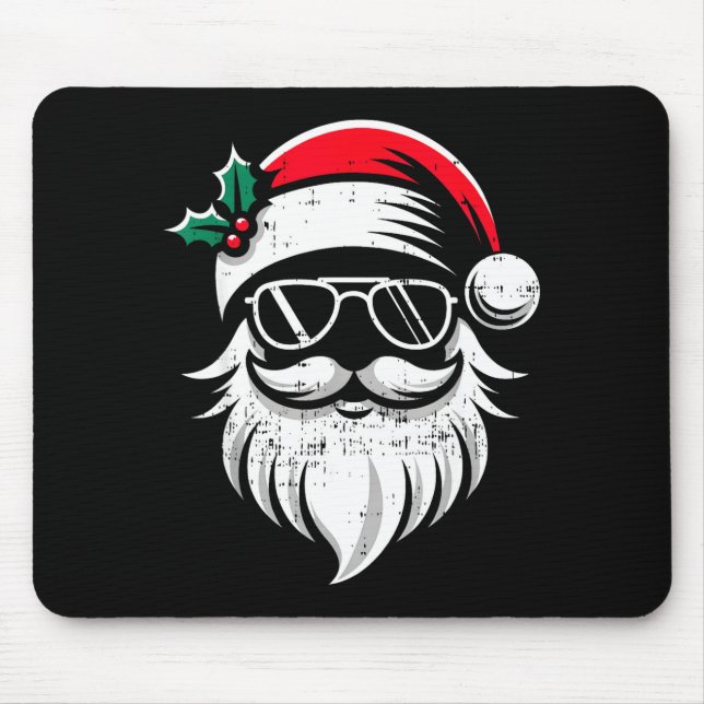 Santa Claus Face Sungles With Hat Beard Christmas  Musmatta (Framsidan)