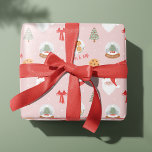 Santa & Claus Festive Fa La God-jul Presentpapper<br><div class="desc">papper roligt och festförpackning. Våra pappra inslagna egenskaper i vår roligt handdragna juldesign mönster. Vi har illustrerat en roligt Jultomten,  mrs Claus,  snö globe,  Julgran,  kära Santa-kuvert,  en kaka och en roligt typisk fa la design. Designad av Moodthology Papery</div>