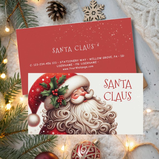Santa Claus for hire Visitkort (Skapare uppladdad)