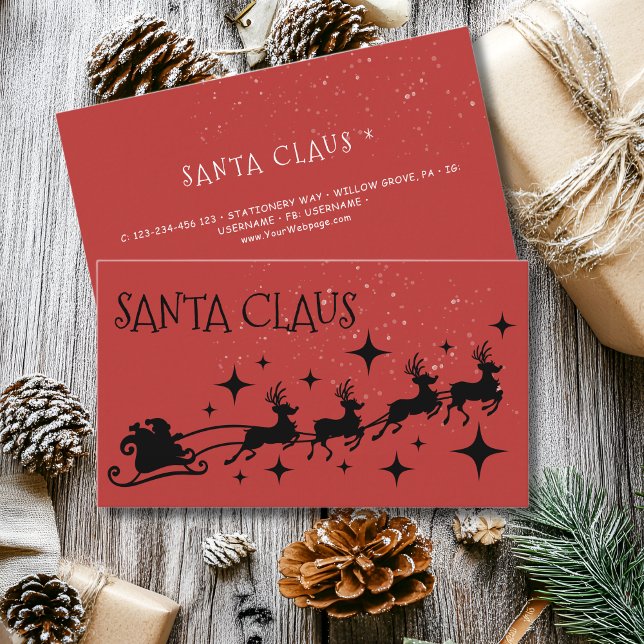 Santa Claus for hire Visitkort (Skapare uppladdad)