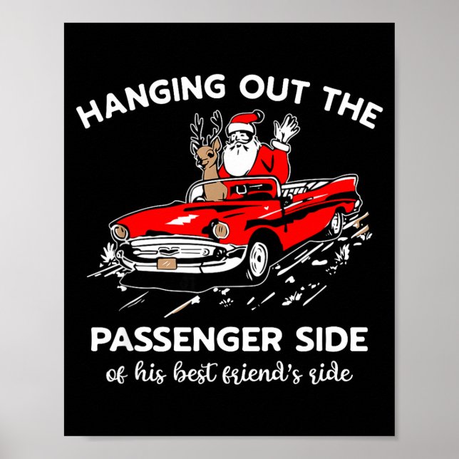 Santa Claus Hanging Out The Penger Side  Poster (Framsidan)