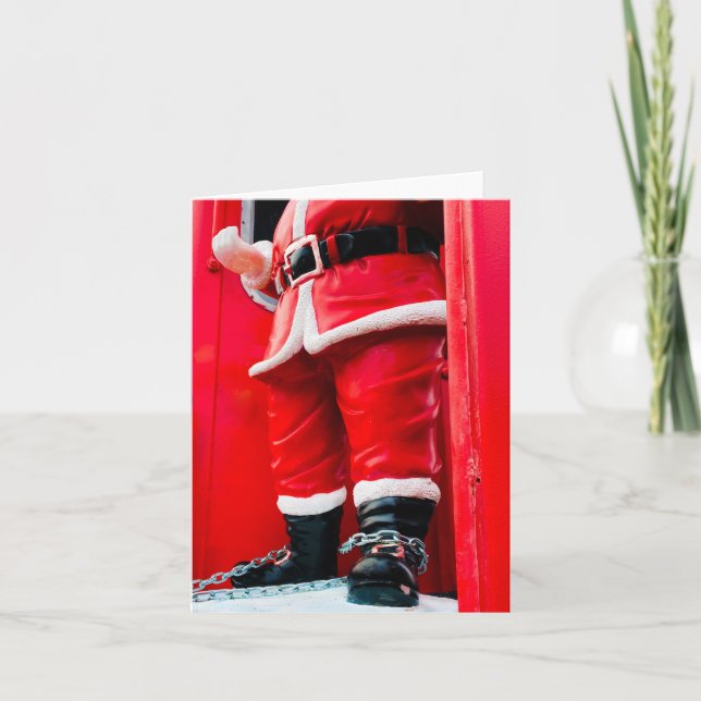 Santa Claus i knipa? Helgkort (Framsida)