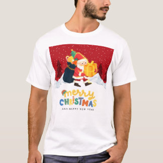 Santa Claus in a Magical Winter Wonderland — Merry T Shirt