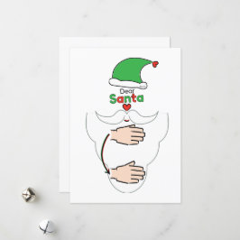 Santa Claus in American Sign Language Julkort