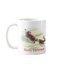 Santa Claus in Reindeer Sleigh