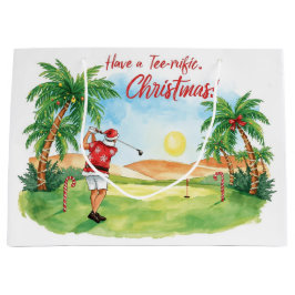 Santa Claus is golfing Christmas in July 