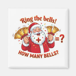Santa Claus Jingle Bells Addition Math Game Magnet