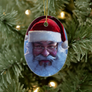Santa Claus keramisk julgransprydnad Keramik