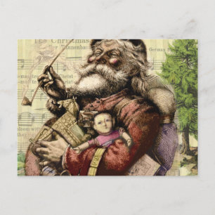 Santa Claus Klassisk Thomas Nast-illustration Helg Vykort