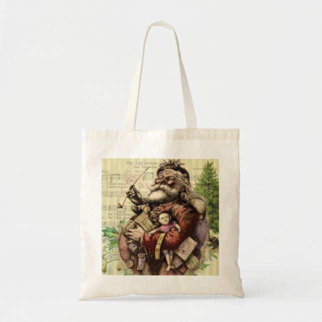 Santa Claus Klassisk Thomas Nast-illustration  Tygkasse (Framsidan)