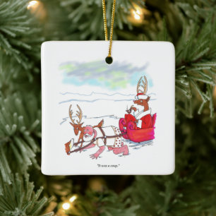 Santa Claus-kuppen fyrkantig keramisk juldekoratio Julgransprydnad Keramik