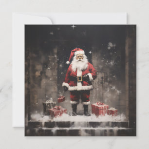 Santa Claus landsbygmålning Julkort