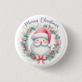 Santa Claus Merry Christmas Button Knapp