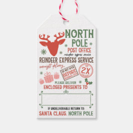 Santa Claus North Pole Express Delivery Custom Presentetikett