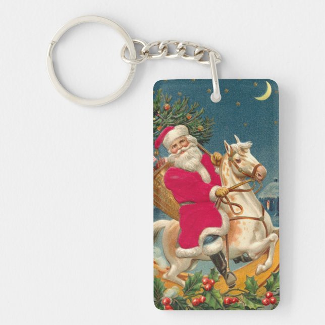 Santa Claus on a wooden horse (Framsidan)
