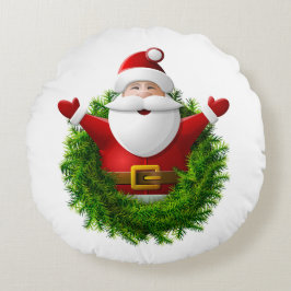 Santa Claus Pillow Cover  Rund Kudde