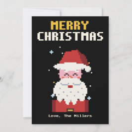 Santa Claus Pixel Art Julkort