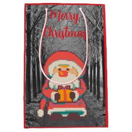 Santa Claus Pixelart Merry Christmas, Pixel Art 