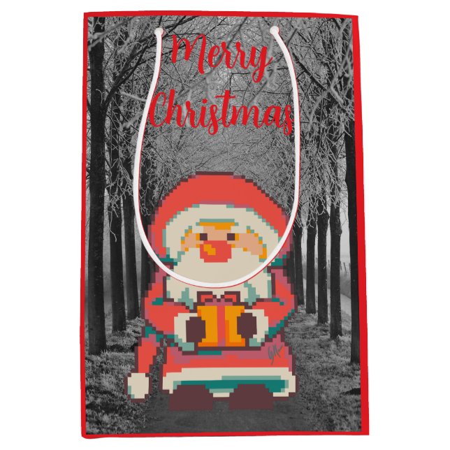 Santa Claus Pixelart Merry Christmas, Pixel Art  (Framsidan)