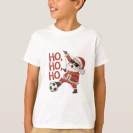 Santa Claus playing soccer with Christmas lights T Shirt