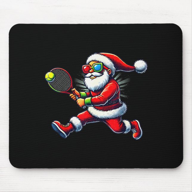 Santa Claus Playing Tennis Game Tennis Racket Chri Musmatta (Framsidan)