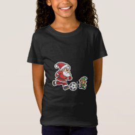 Santa Claus Plays Soccer with a Naughty Goblin T Shirt