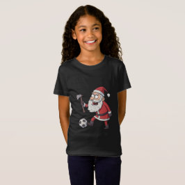 Santa Claus Rebel Footballer T Shirt