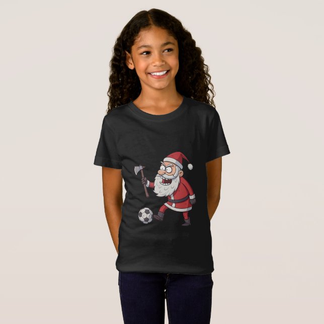 Santa Claus Rebel Footballer T Shirt (Hel framsida)