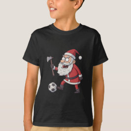 Santa Claus Rebel Footballer T Shirt