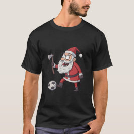 Santa Claus Rebel Footballer T Shirt