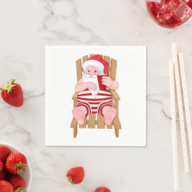 Santa Claus Relaxing Paper Napkins Pappersservett (Skapare uppladdad)
