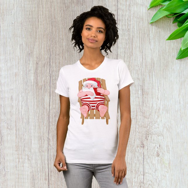 Santa Claus Relaxing Womens T-Shirt (Skapare uppladdad)