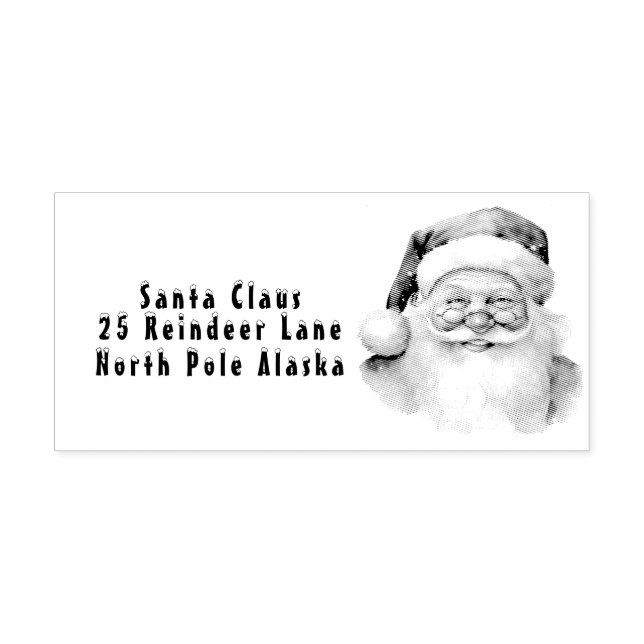 Santa Claus Return Address North Pole Stämpel (Tryck)
