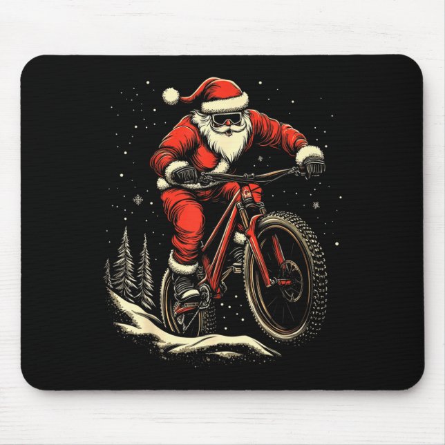Santa Claus Riding Mountain Bike Christmas Funny M Musmatta (Framsidan)