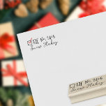 Santa Claus Signature Christmas V Rubber Stamp Stämpel<br><div class="desc">Elf stamp of approval with editable name and number</div>