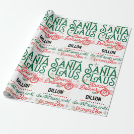 Santa Claus Special Delivery Wrapping Paper Presentpapper